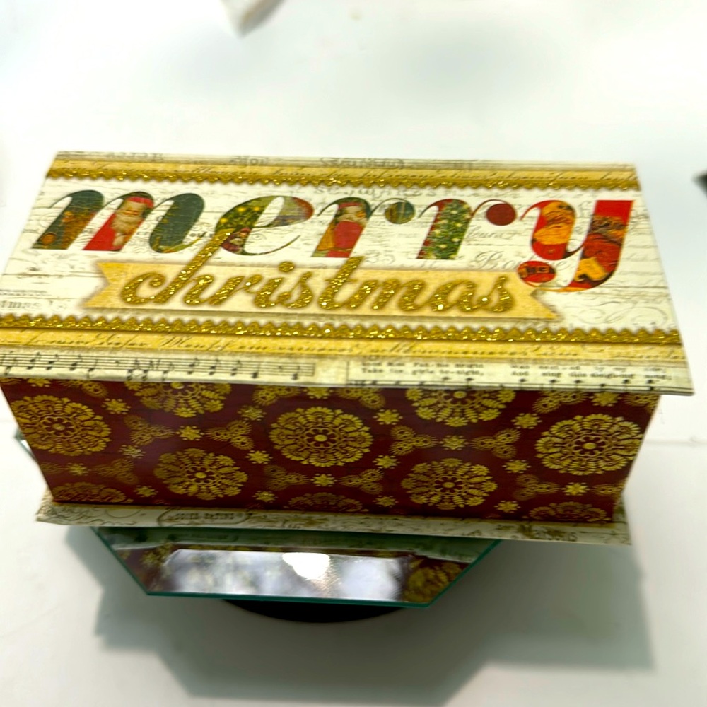 soap boxed orange & clove soap in music box. Christmas trinket box. 4oz NIB